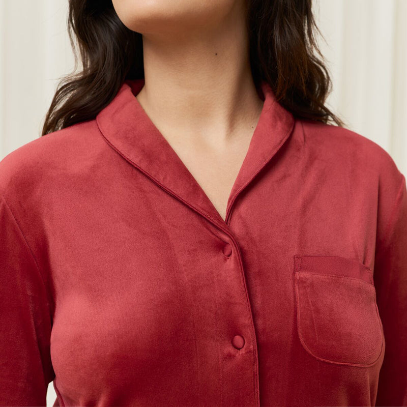 Triumph Mix & Match Velour Boyfriend - Mannish Red - 10213389-1692