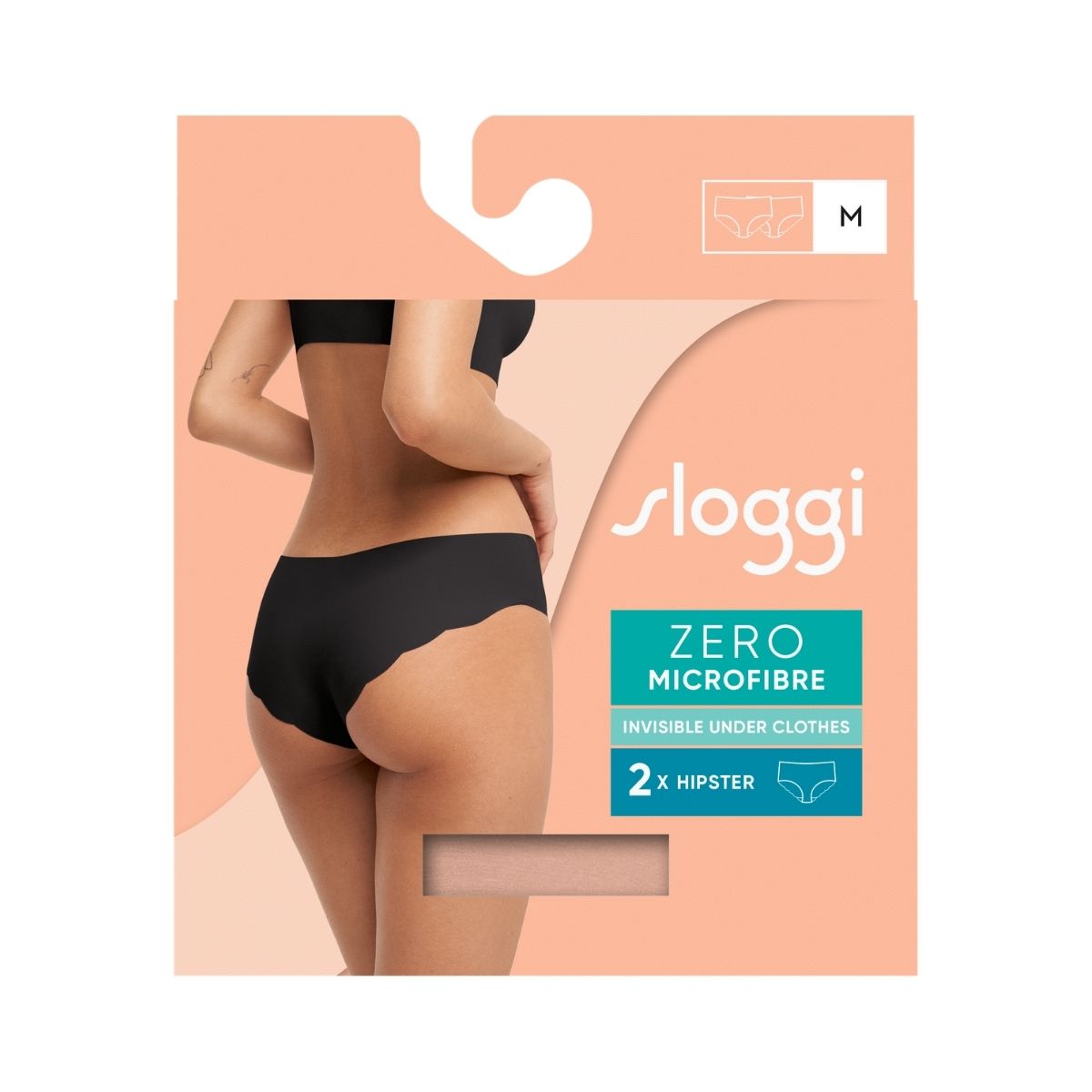 Sloggi Zero Microfibre 2.0 2-pak hipster trusse, brun - 10214628 - 00ME - Cameo Brown