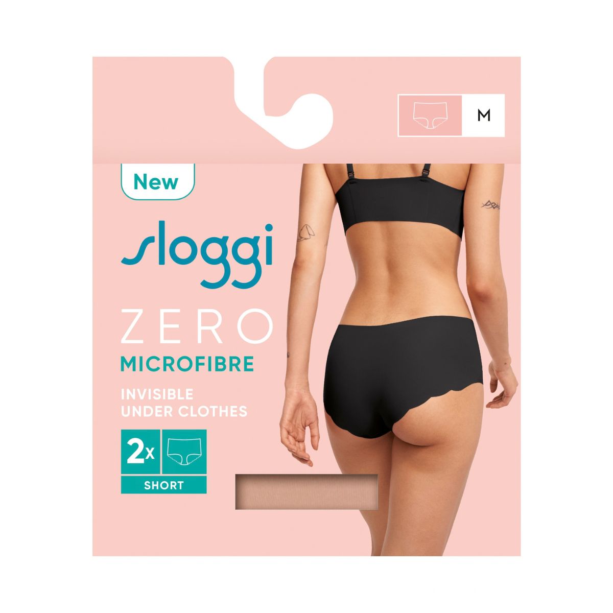 Sloggi Zero Microfibre 2.0 shorts, brun - 10214631 - 00ME - Cameo Brown