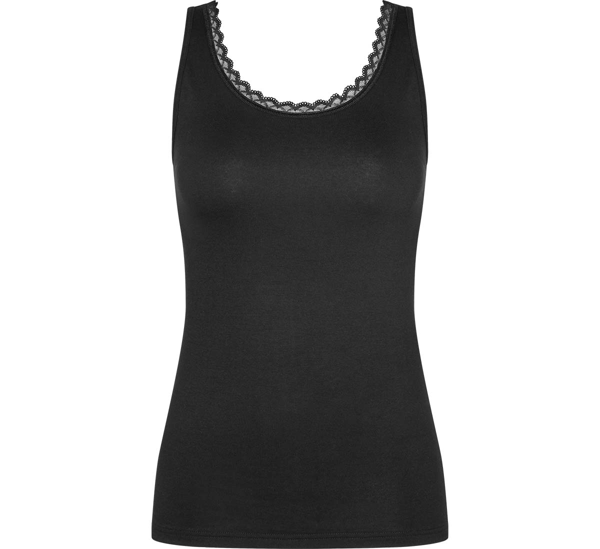 Triumph Feel Of Cotton Tank top, sort - 10224975 - 0004 - Black