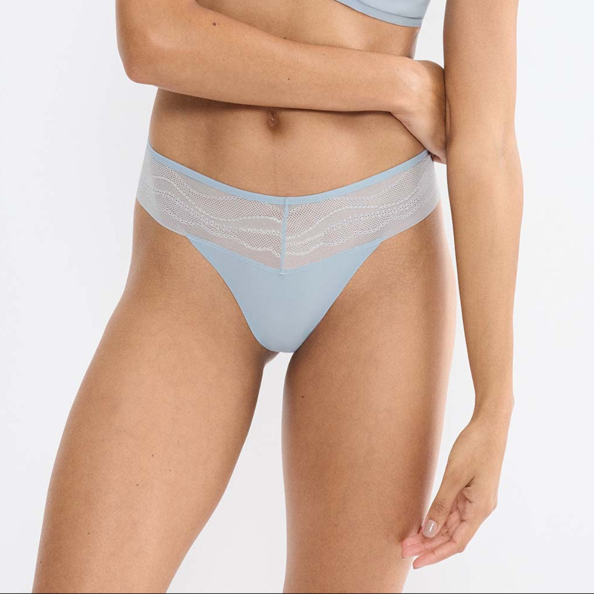 Triumph Breathe And Lift Smart g-streng, lyseblå - 10226446 - 3654 - Light Blue