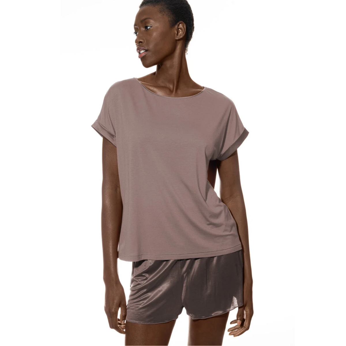 Mey Pure Chic t-shirt, brun - 1210016 - 1279 - Milk'n Coffee