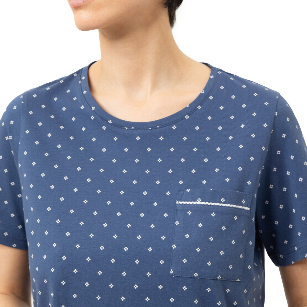 Mey Polka Dreams t-shirt, blå - 1230176 - 1820 - Midnight Dust