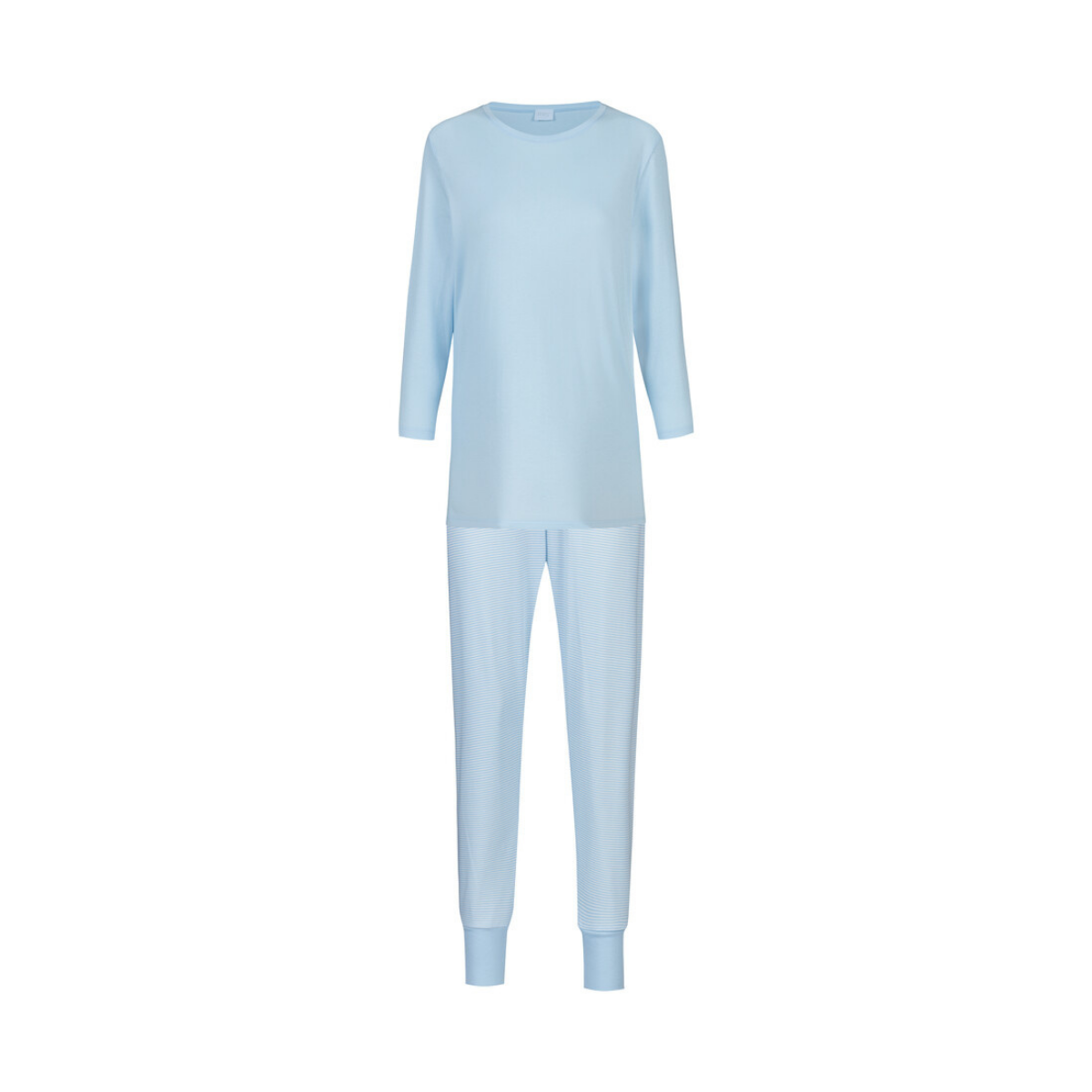 Mey Simple Stripes pyjamas, lyseblå - 1240112 - 1113 - Alice Blue
