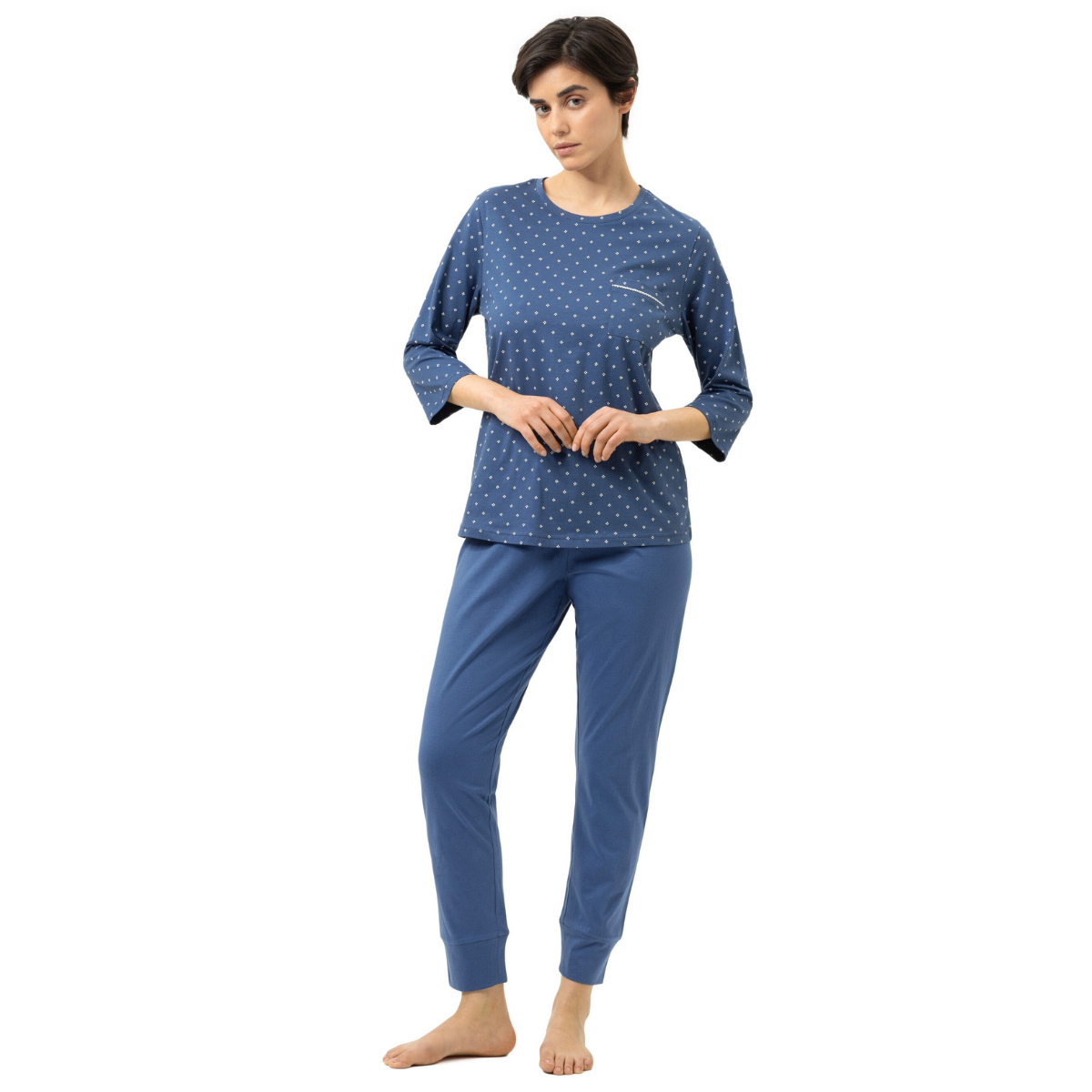 Mey Polka Dreams pyjamas, blå - 1240143 - 1820 - Midnight Dust