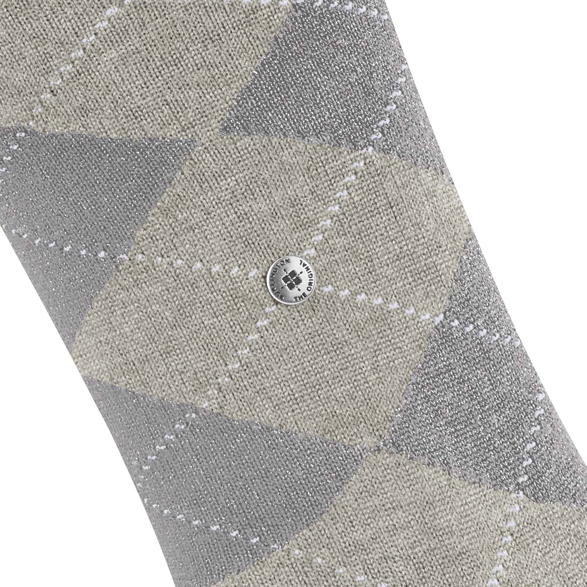 Burlington Marylebone Glitter ankelstrømper, grå - 22182 - 3771 - Light Grey