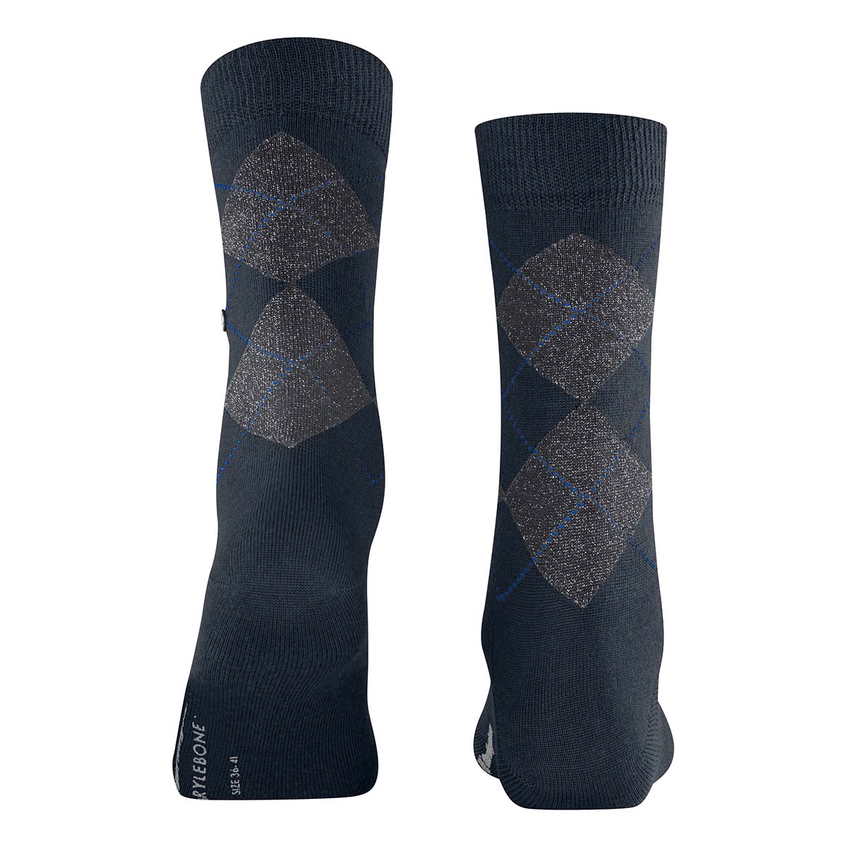 Burlington Marylebone Glitter ankelstrømper, blå - 22182 - 6125 - Marine