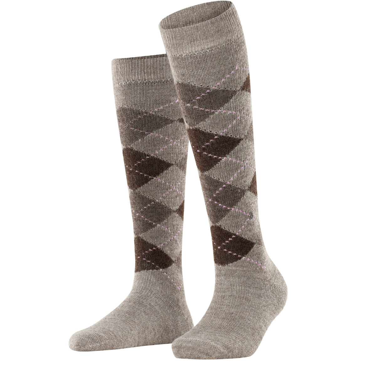 Burlington Whitby knæstrømper, brun - 22319 - 5413 - Nutmeg Mel.