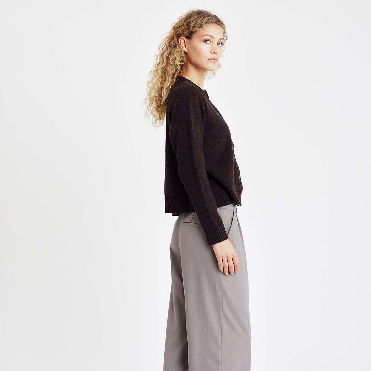 Hype The Detail cardigan, brun - 3-930-24 - 89 - Brown