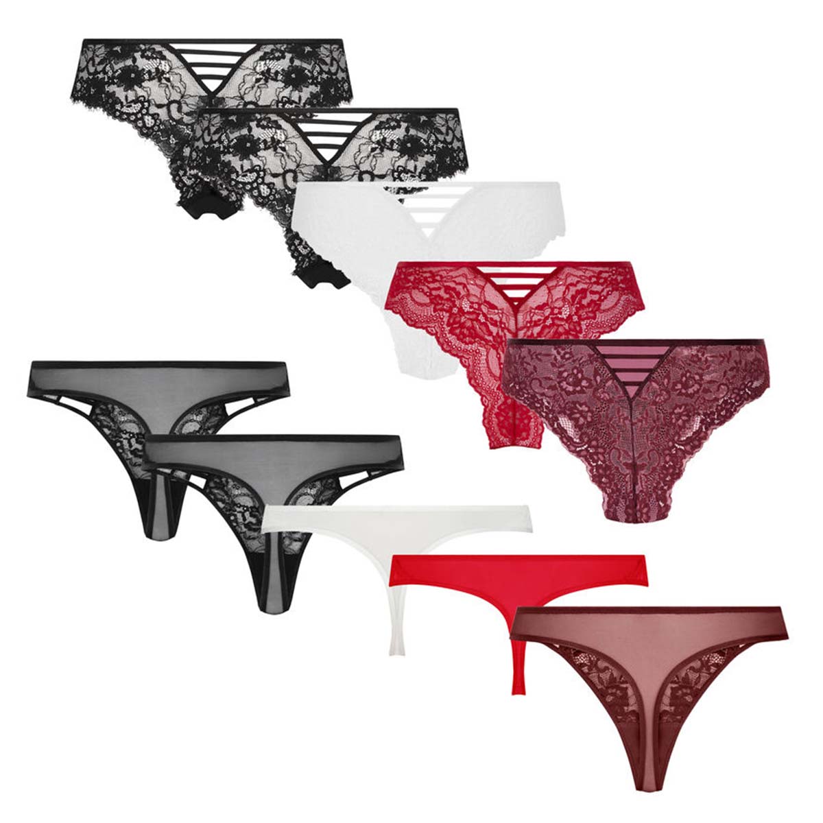 Hunkemöller 10-pak g-streng, multi - 305874 - Renaissance Rose - Renaissance Rose