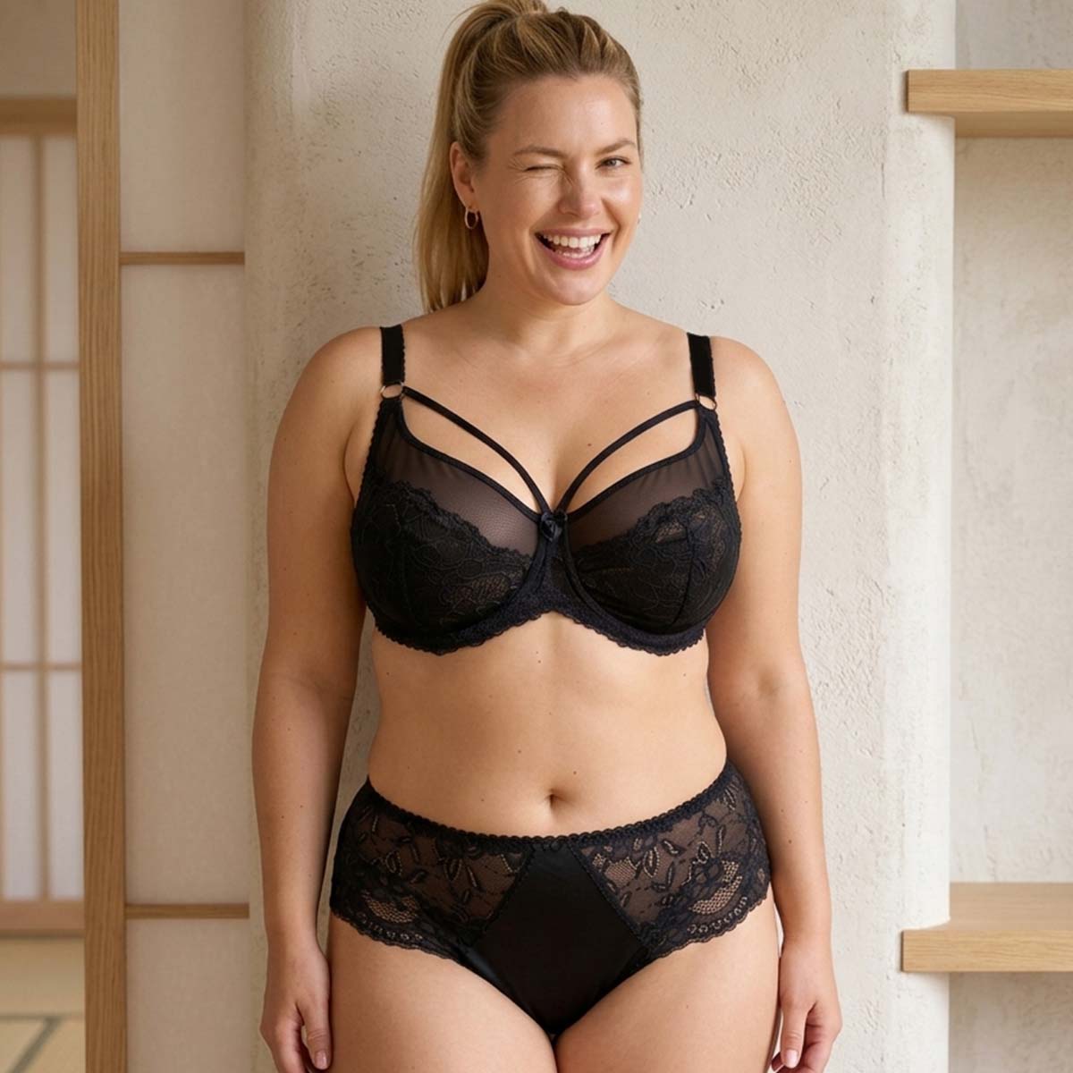 Plaisir Lush BH med bøjle, sort - 41621 - 1 - Black