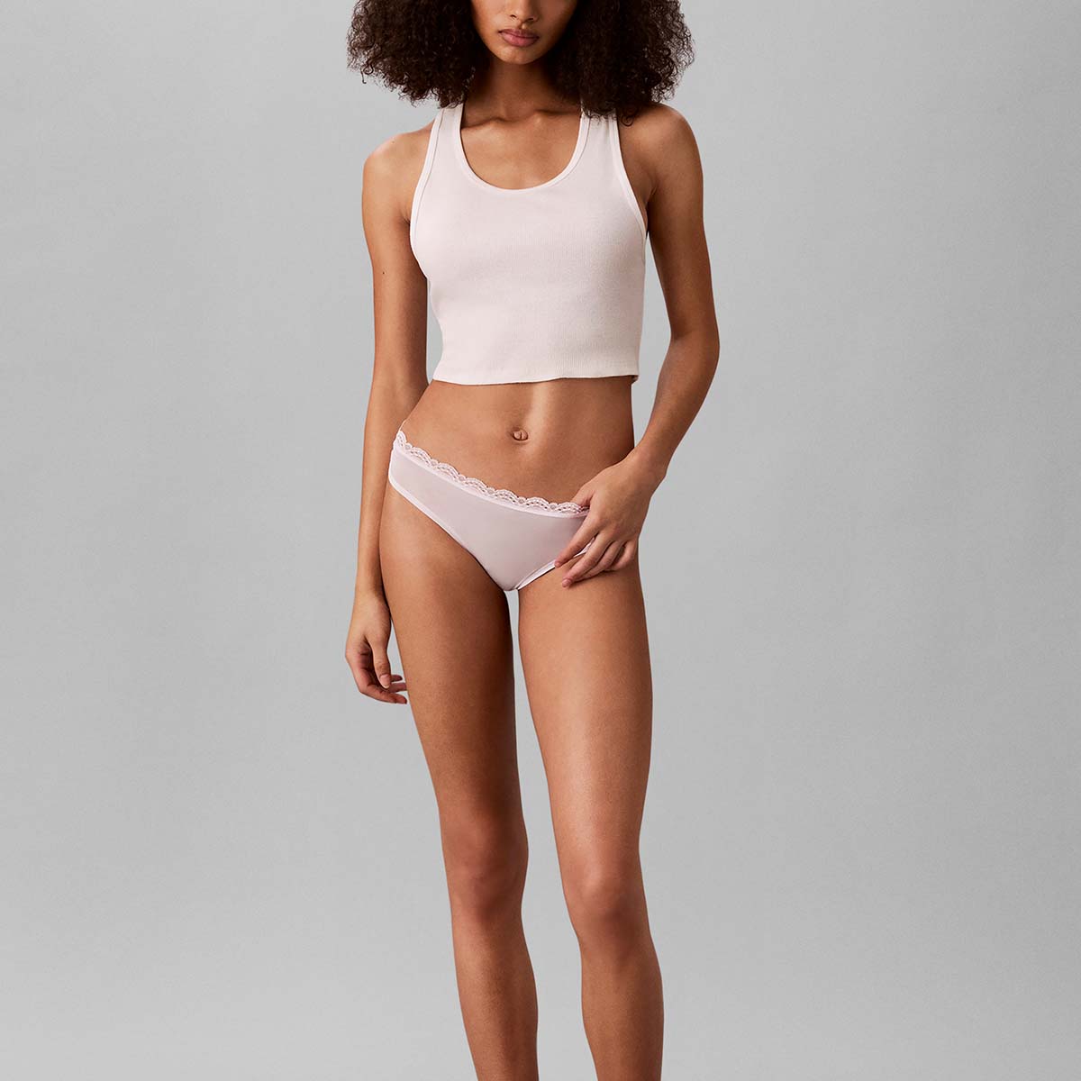 Calvin Klein Microfiber Stretch 3-pak g-streng, multi - LV00QD5300 - I0O - Iron/ Crystal Blush/ Dusty Orchid