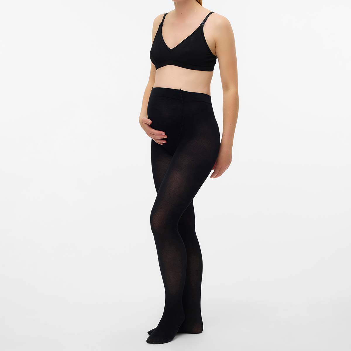Mamalicious MLjennie 200 Denier 2-pak graviditetsstrømpebukser, sort - 20019369 - Black/black - Black/black