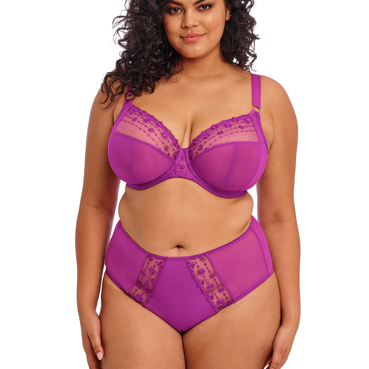 Elomi Matilda plunge BH, lilla - EL8900 - HOC - Hollyhock