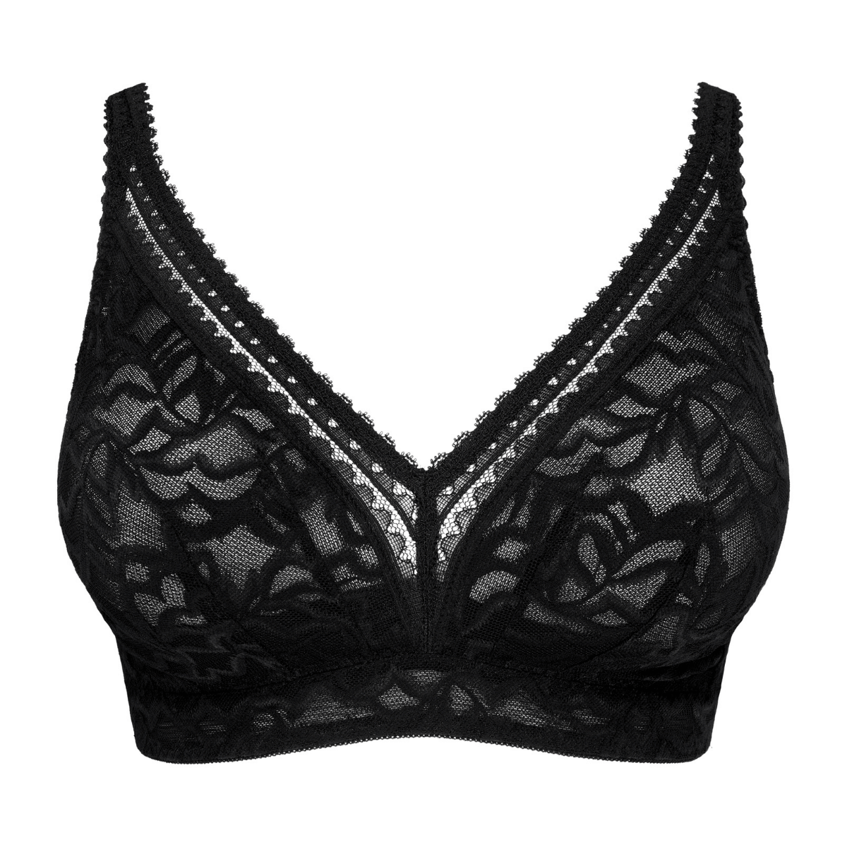 PrimaDonna Miyara bralette BH, sort - 0163626 - FLE - Floral Eclipse