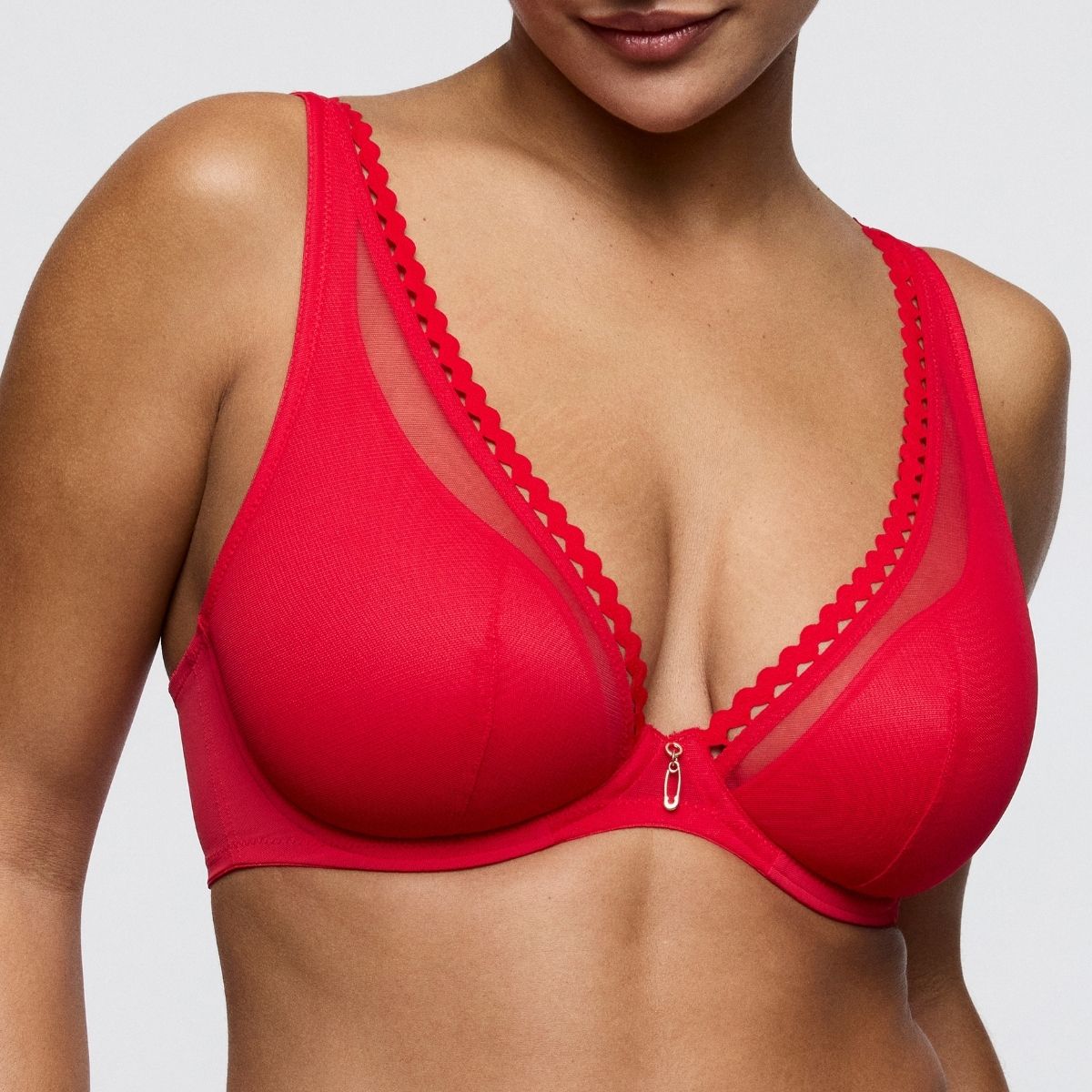 PrimaDonna Twist Wowgirl plunge BH, rød - 0142604 - TRR - True Red