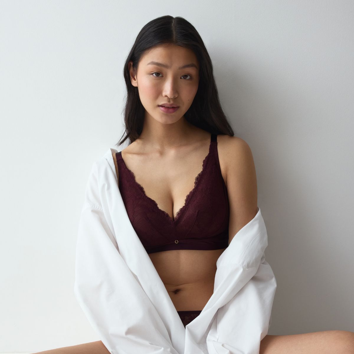 Triumph Love In Lace N02 BH uden bøjle, bordeaux - 10229066 - 7291 - Claret