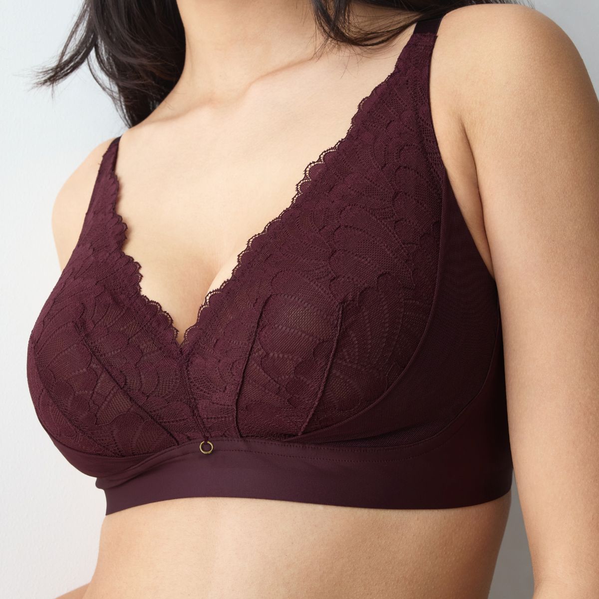 Triumph Love In Lace N02 BH uden bøjle, bordeaux - 10229066 - 7291 - Claret