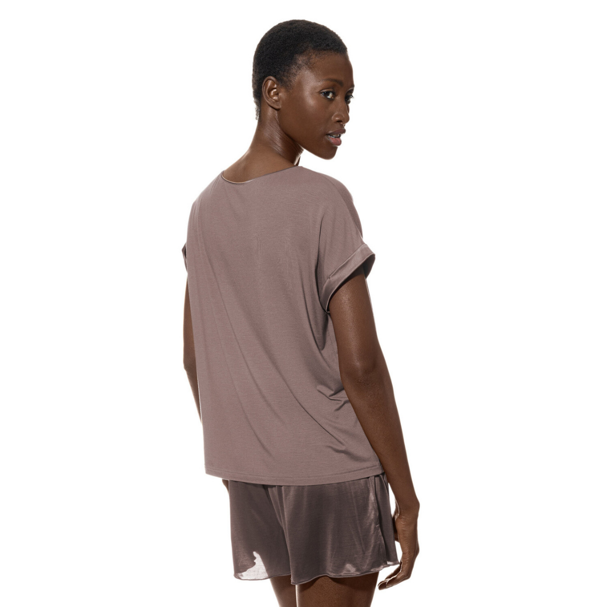 Mey Pure Chic t-shirt, brun - 1210016 - 1279 - Milk'n Coffee