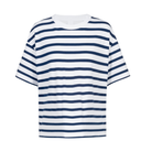 Mey Breezy Stripes t-shirt, hvid - 1210124 - 1768 - Blue Zodiac