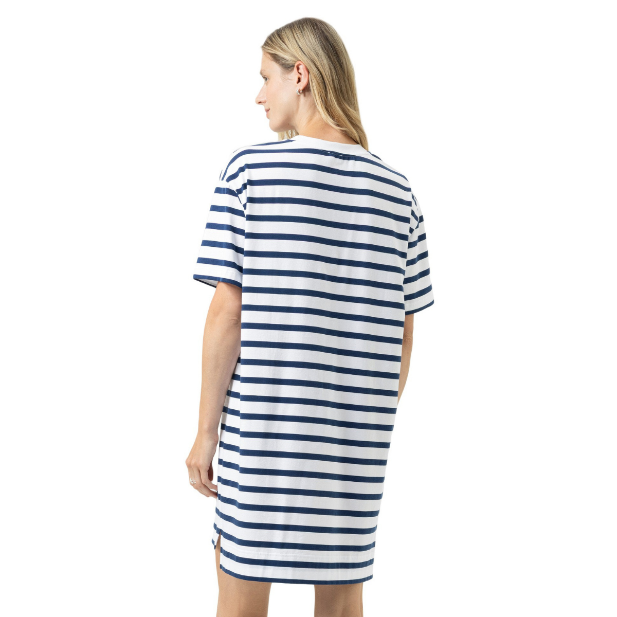 Mey Breezy Stripes t-shirt, hvid - 1230136 - 1768 - Blue Zodiac