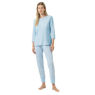 Mey Simple Stripes pyjamas, lyseblå - 1240112 - 1113 - Alice Blue