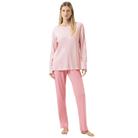 Mey Simple Stripes pyjamas, lyserød - 1240113 - 1114 - Bridal Rose
