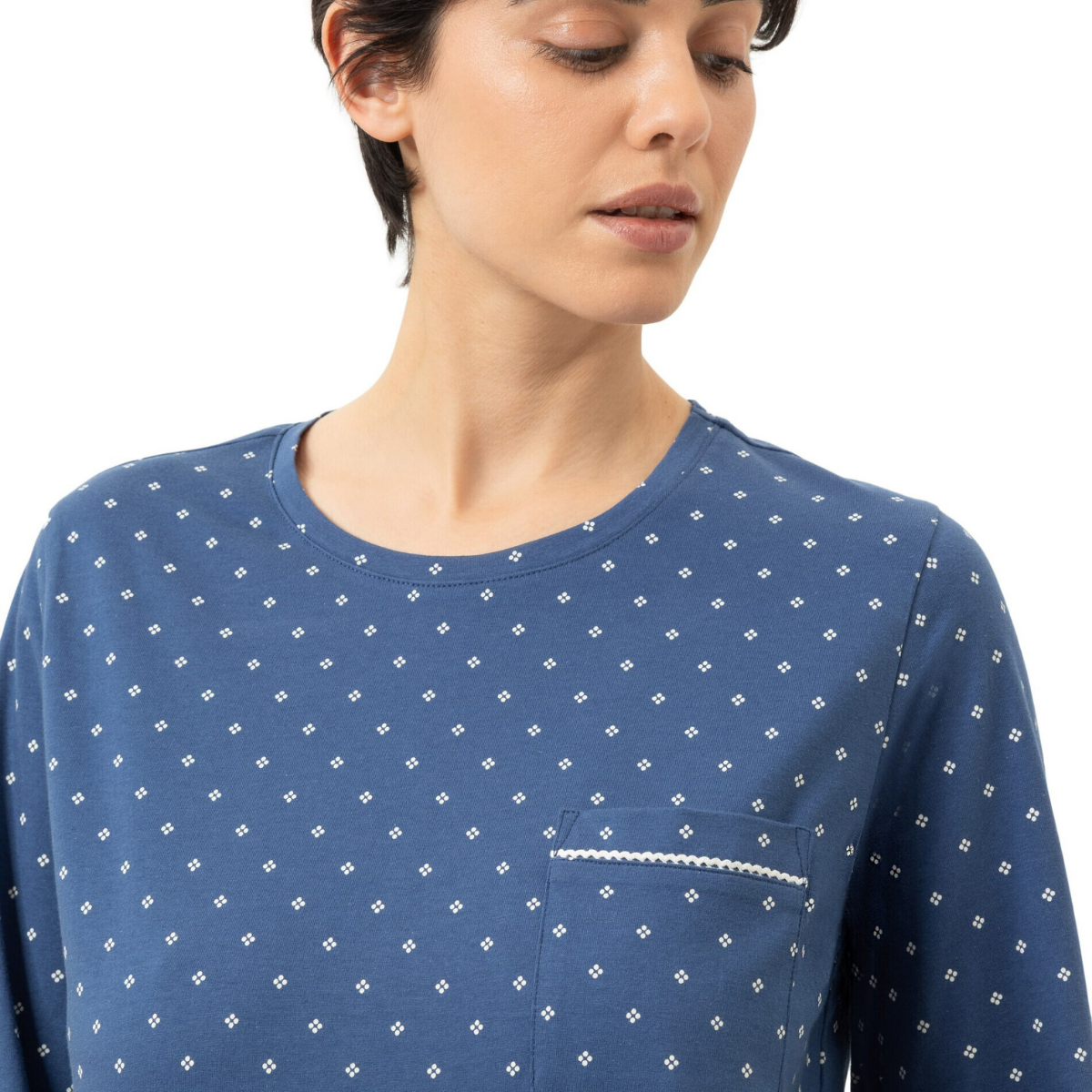 Mey Polka Dreams pyjamas, blå - 1240143 - 1820 - Midnight Dust