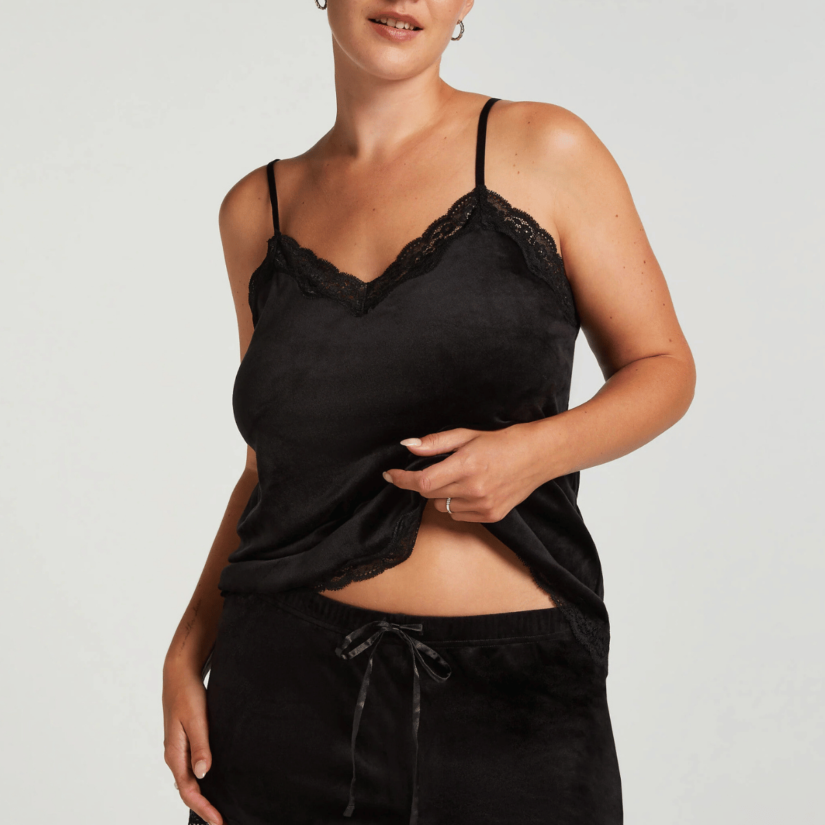 Hunkemöller top, sort - 185927 - BLACK - Black