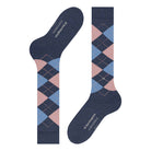 Burlington Marylebone knæstrømper, blå - 22373 - 6688 - Dark Blue Mel.