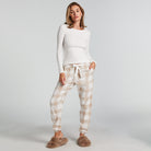 Hunkemöller Flannel Check - Simply Taupe - 300663-Simply Taupe
