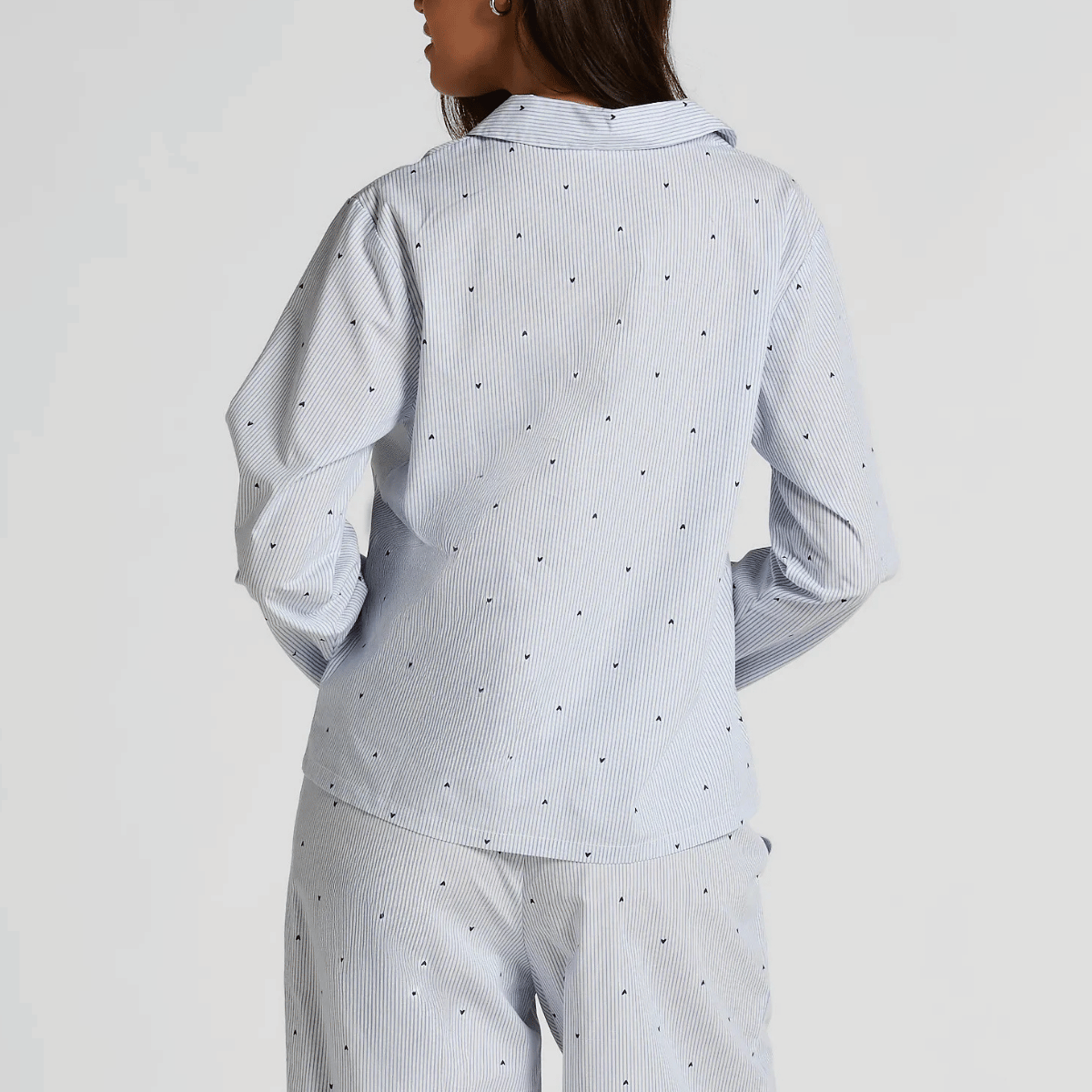 Hunkemöller natskjorte, blå - 304584 - CORNFLOWER BLUE - Cornflower Blue