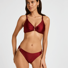 Hunkemöller Bari bikini top uden bøjle, rød - 305956 - RHUBARB - Rhubarb