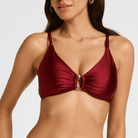 Hunkemöller Bari bikini top uden bøjle, rød - 305956 - RHUBARB - Rhubarb