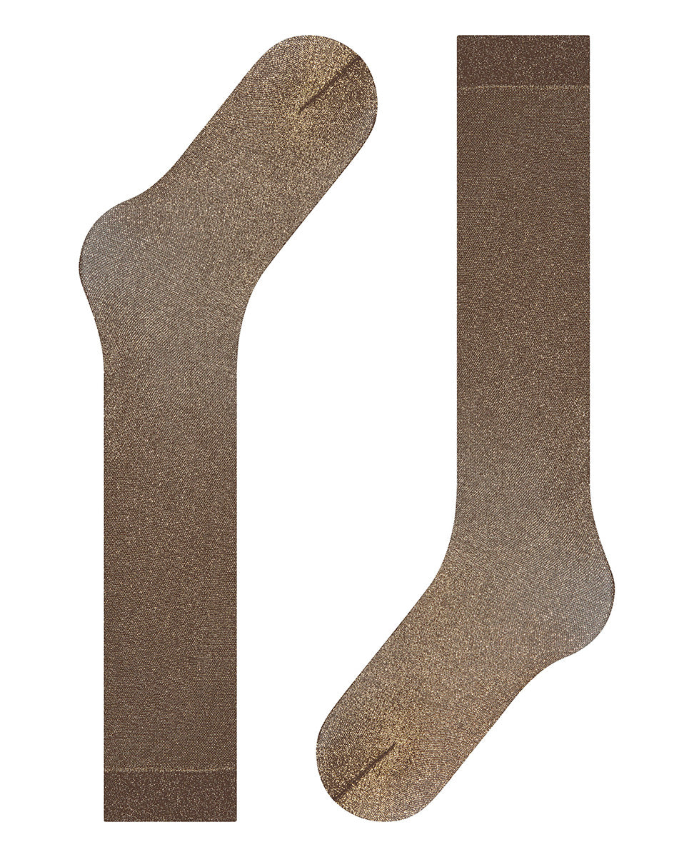Falke Glitter knæstrømper, guld - 41822 - 5274 - Brown/Gold