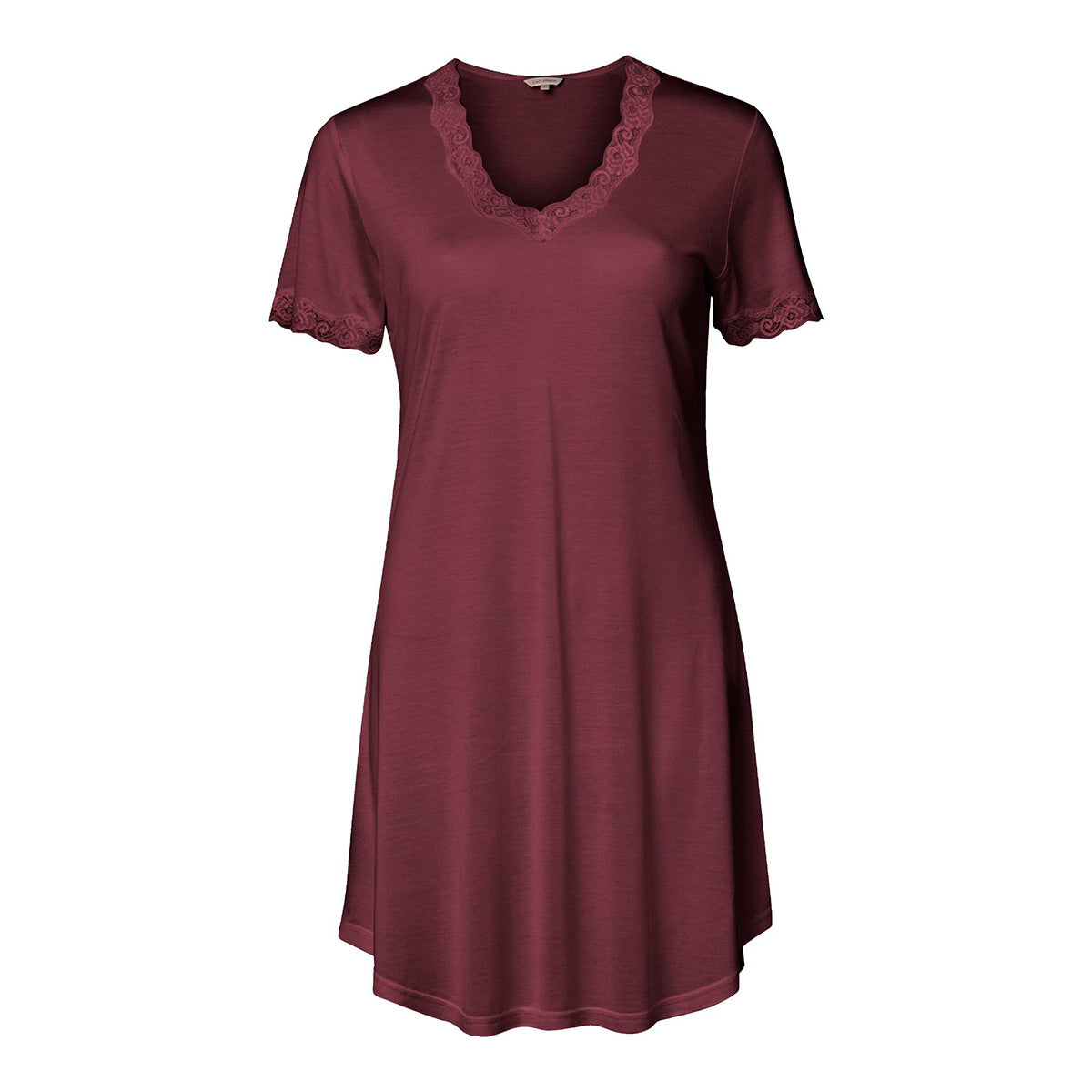 Lady Avenue Pure Silk natkjole, rød - 50416 - 4800 - Red
