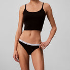 Calvin Klein Icon Logo 5-pak g-streng, multi - LV00QD5221 - 3CC - Black/black/cedar/grey heather/ink
