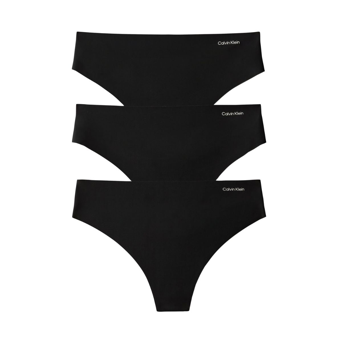 Calvin Klein Invisibles Microfibe 3-pak g-streng, sort - LV00QD5416 - UB1 - Black/black/black