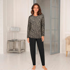 Lady Avenue Bamboo pyjamas, brun - 66705 - 2712 - Brown/black