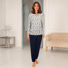 Lady Avenue Bamboo pyjamas, blå - 66709 - 7600 - Blue