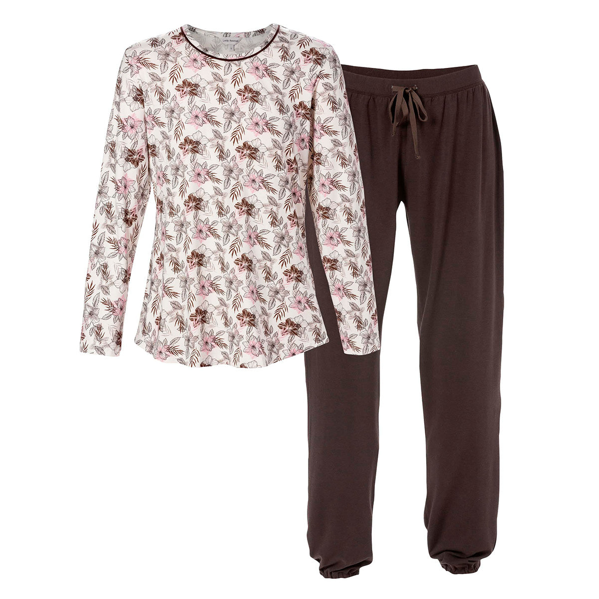Lady Avenue Bamboo pyjamas, creme - 66724 - 5300 - Pink