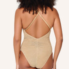 LingaDore A Touch of Gold Shine badedragt uden bøjle, beige - 8216SS - 352 - Gold Beige