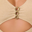 LingaDore A Touch of Gold Shine badedragt uden bøjle, beige - 8216SS - 352 - Gold Beige