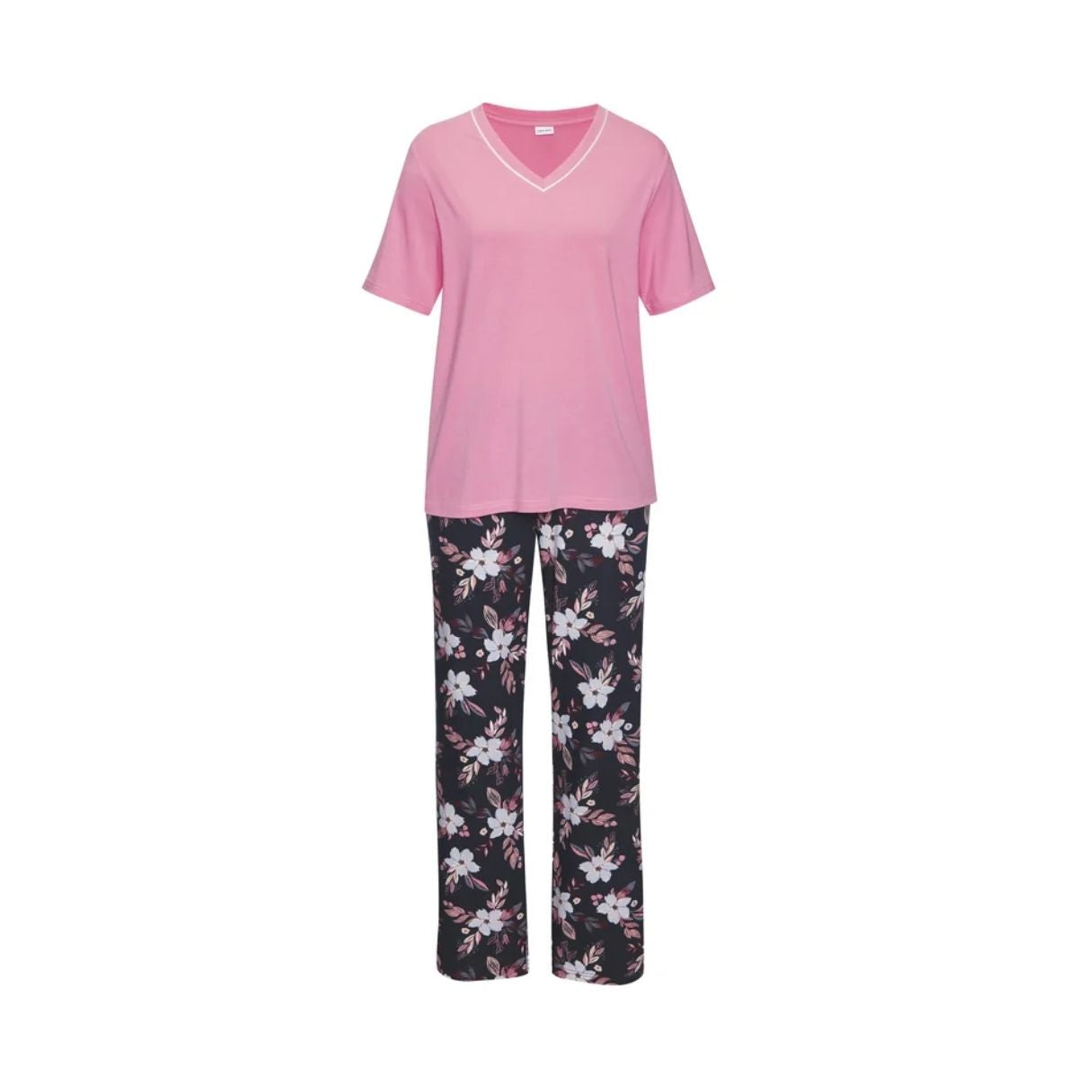 Lascana Luxurious Nights pyjamas, rosa - BA-40-54 - rose aop - Rose AOP