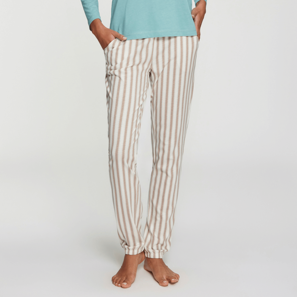 Lascana Vivance Dreams natbukser, multi - BA-62-54 - brown stripe - Brown Stripe