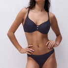 Chantelle Minuit bikini top med bøjle, blå - C1ADM0 - C67 - Black Pearl