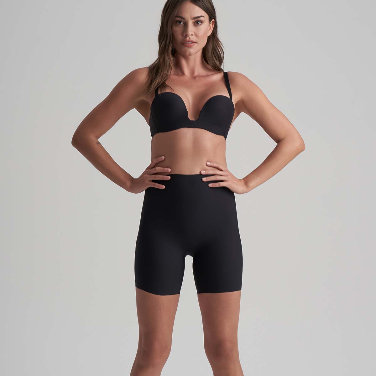 Bye Bra Deep stropløs plunge-BH, sort - LBDPSB - Black - Black