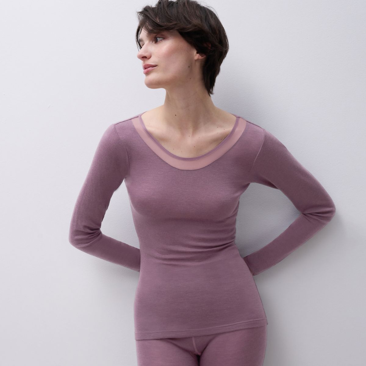 Femilet Juliana uldtrøje, lilla - FN1584 - 05C - Hyacinth