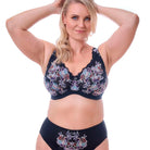 Plaisir Beate Blossom midi trusse, sort - 2067 - 38 - Blossom