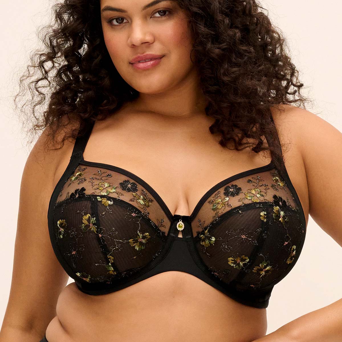 Elomi Lyriana BH med bøjle, sort - EL303705 - JET - Jet